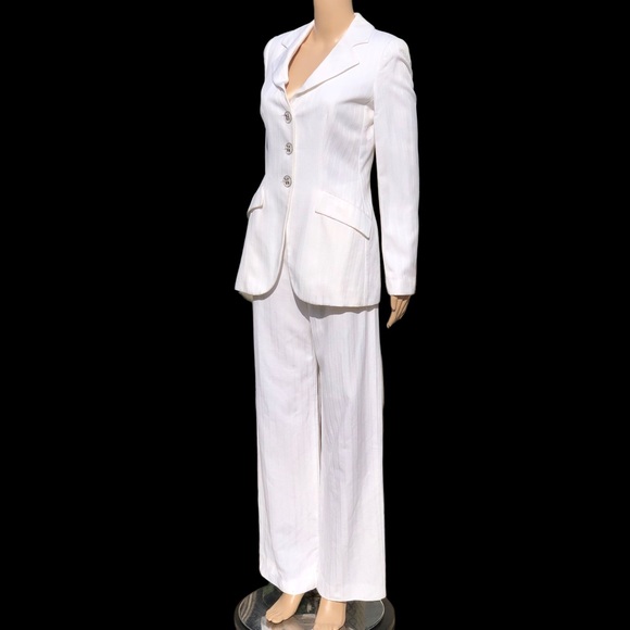 Giorgio Armani vintage white pant suit Sz 4 eu 36 - Picture 14 of 16